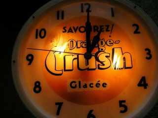 Orange Crush Soda Pop Light Up Clock. 3