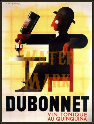 Dubonnet Vintage Poster 1932 Art Print Retro Style Art French Wine Liquor Ad (c