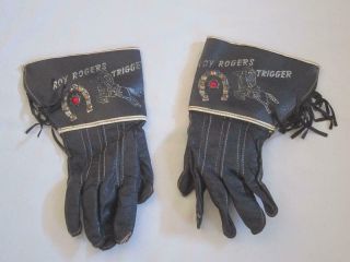 Vintage Roy Rogers Cowboy Gloves Western Playset Costume