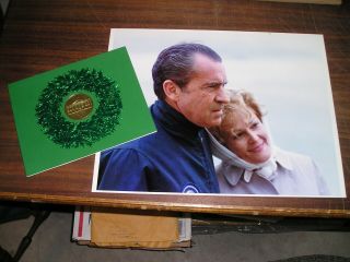 Richard Nixon Large Official White House Picture And Christmas Card 1970