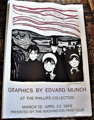 Two Edvard Munch Lithograph Posters Printed By Mourlot,  22 - 3/4 " X 31 - 1/2 "