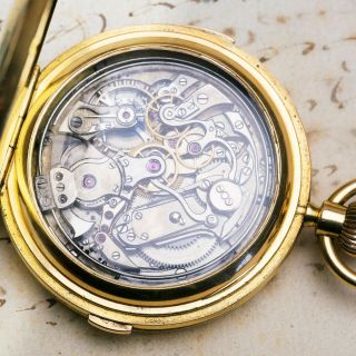 Audemars Piguet Hi Grade Minute Repeater Chronograph Gold Repeating Pocket Watch