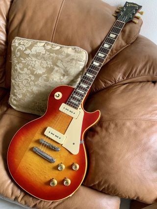 Vintage 1974 Gibson Les Paul Deluxe Sunburst Duncan Antiquities P - 90 