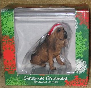 Bloodhound Christmas Figurine Sandicast