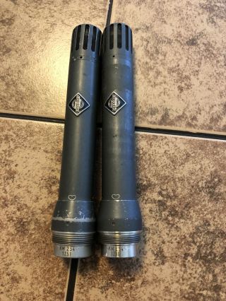 2 Vintage Neumann Km 254 Microphone’s 1251 1290 As - Is Some Paint Loss