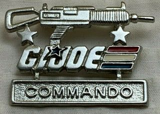 1982 Hasbro Gi Joe Commando Gun Red White Blue Enamel Star Metal Pin Pinback