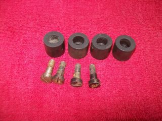 No.  5 Underwood Typewriter 4 Rubber Feet With Screws Other Models?? Set