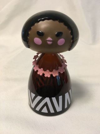 Vintage Avon Small World African Or Hula Girl With Lei,  Empty Bottle No Box.