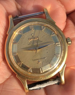 Vintage Omega Constellation Deluxe Automatic Pie - Pan 2852 - 2853 18k Yg 1956