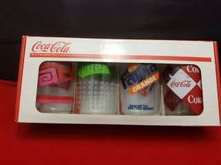 Arc Luminarc 16oz Coca Cola Tab Sprite Fanta Can Glass Set Of 4 2006