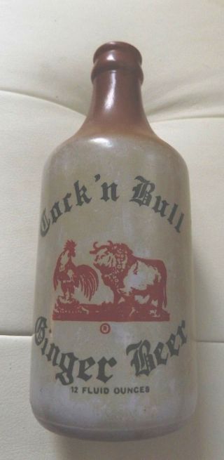 Vintage Cock And Bull Ginger Beer Bottle