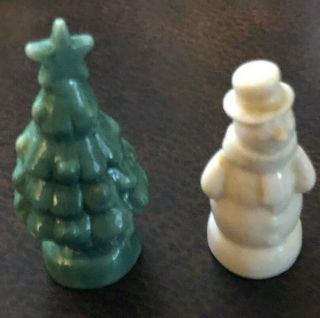 Wade Miniature Figurines - (2) Calendar Series - Snowman & Christmas Tree