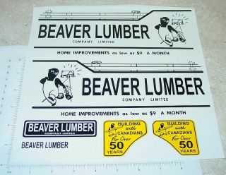Otaco Minnitoys Beaver Lumber Truck Sticker Set Mn - 005