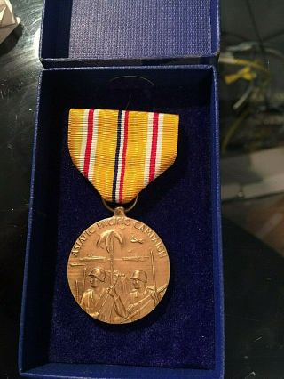 Vintage Wwii Navy Asiatic Pacific Campaign Medal U.  S.  W - Box Ww2