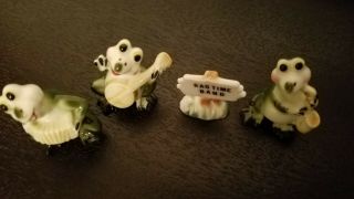 Vintage Ragtime Band Frog Figurines - Mini Ceramic
