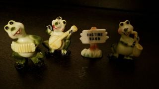 Vintage Ragtime Band Frog Figurines - Mini Ceramic 2