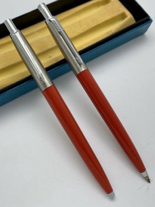 Vintage Parker Jotter Ballpoint Pen Pencil Set Ih International Harvestor