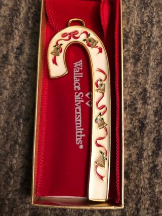 Wallace Silversmiths Candy Cane Ornament 2000 Bells & Ribbons 20th In Series