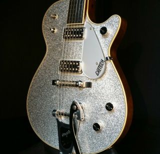 Gretsch G6129t - 59vs Vintage Select Sparkle Silver Jet Guitar 2018