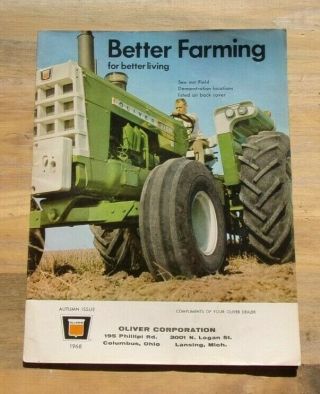 1968 Better Farming Oliver Tractor " Autumn Issue " Brochure