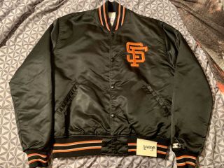 Authentic Vintage San Francisco Giants Satin Starter Jacket L Sf 80’s 90s