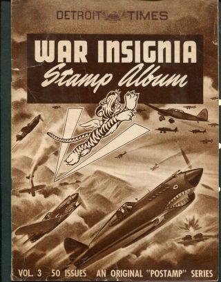 Wwii Detroit Times War Insignia Stamp Album Vol 3 (1942) All 50 Stamps Disney