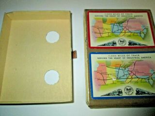 Vintage Empty Playing Card Box Advertising B&o Railroad 11,  000 Miles Of Track