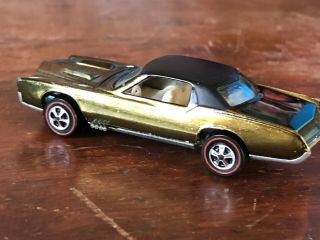 Vintage 1968 Hot Wheels Redlines Custom Eldorado Chrome Gold Us Og Stunner