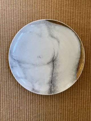 Set of 12 vintage fornasetti adamo plates signed numbered gilt details hatched 2