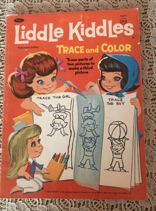 Liddle Kiddles Vintage Trace And Color Book