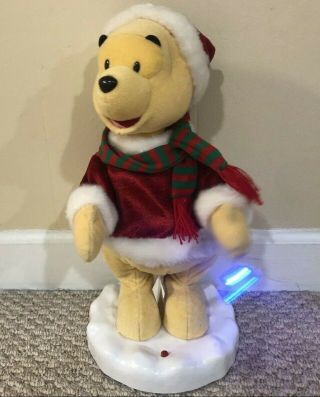 Animated Singing & Dancing Snowflake Spinning Winnie The Pooh - Gemmy Christmas