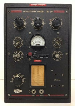 Vintage Harvey Wells Tbs - 50 Tube Transmitter -