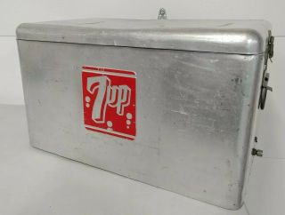 Vintage 7 - Up Aluminum Ice Chest/ Cooler - Looking Rare