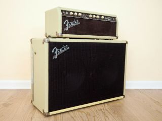 1962 Fender Bassman 6g6b Blonde Brownface Vintage Piggyback Tube Amp,  Jensen 12s