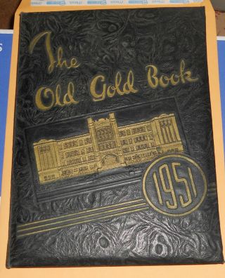 1951 Hot Springs Arkansas High School Yearbook The Old Gold Book & Bonus Trojans