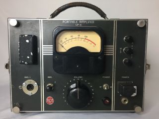 Rca Portable Amplifier Op - 6 Microphone Preamp Op6 Vintage Radio Station Amp