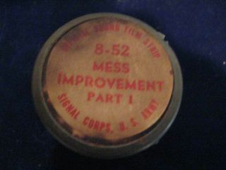 Ww 2 Army Signal Corp Official Film Strip 8 - 52 Mess Improvement Part 1
