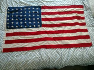 Rare 48 Star United States Of America Flag Made From Cotton,  3x5ft,  2 Rivets