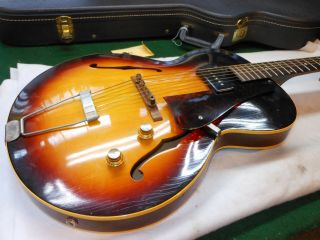 Vintage 1959/60 Gibson ES - 125 Hollowbody Electric Guitar Plays Great w/ Case 2