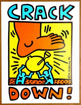 Keith Haring Crack Down Allman Brothers Run Dmc Crosby Still Litho1986