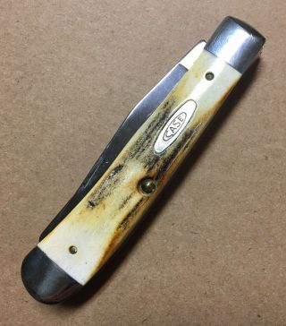 Vintage 1989 Case Xx Usa 5254 Ssp Stag Trapper Jack Knife