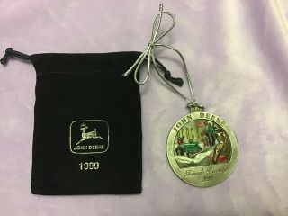 John Deere 1999 Pewter Christmas Ornament 4th In Series Model M Tractor