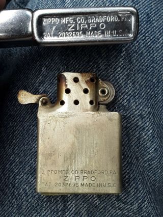 Vintage Old 3 Hinge Zippo Lighter