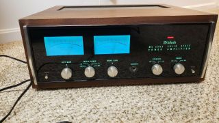 Mcintosh Stereo Power Amplifier Mc2505 Solid State Audiophile W/wood Case Vintag