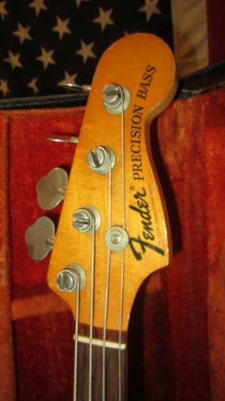 Vintage 1969 Fender Precision Bass P - Bass w/ Case 1 Owner 3