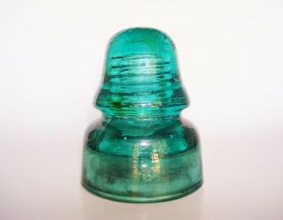 Amber Swirled Aqua Cd 162.  5 Dome P.  R.  R.  Pennsylvania Railroad Glass Insulator