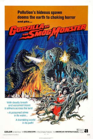 1971 Godzilla Vs.  The Smog Monster Vintage Horror Movie Poster Print 24x16 9 Mil