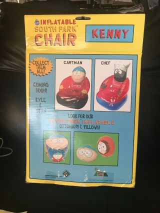 Inflatable South Park Chair: Kenny - / NIB - (Vintage,  1998) RARE 2