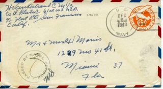Soldiers Mail:228th Railway Operating Btn.  - 1943 - Cover - W/censor Stamp Nag118