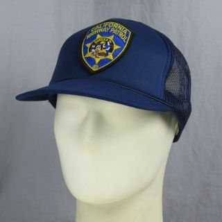 Vtg California Highway Patrol Embroidered Eureka Police Badge Snapback Hat Chp